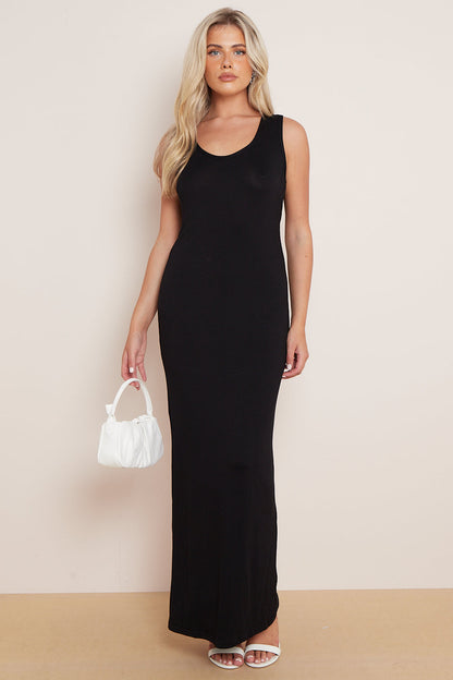 Black Racerback Maxi Dress