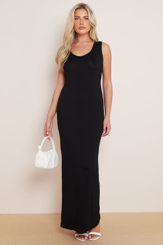 Black Racerback Maxi Dress